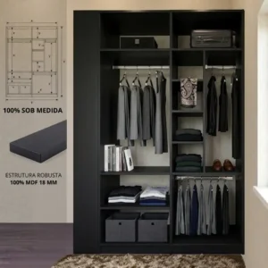 Closet Aberto Planejado Sob Medida Santorini 6 Cores